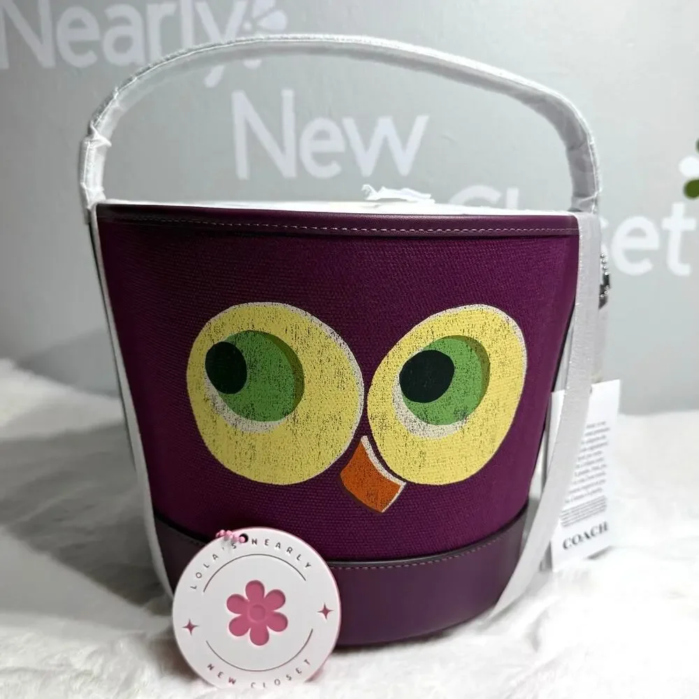 COACH Trick Or Treat Bucket With Halloween Owl In Regenerative Cotton